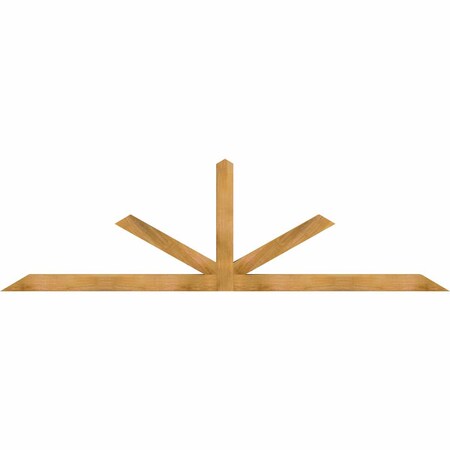 Ekena Millwork Saratoga Timber Gable Bracket, Western Red Cedar, 108"W x 31 1/2"H x 4"D x 4"F, 7/12 Pitch GBW108X31X0404SAR00RWR